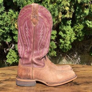 Ariat Red Leather Women’s Western Cowboy Boots Size 8.5B